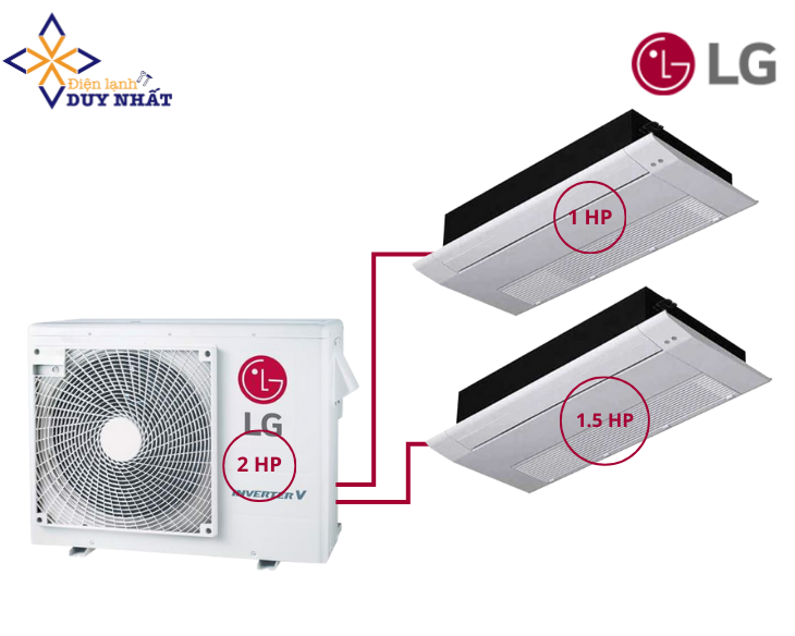 Combo Multi LG Inverter 2.0HP Z2UQ18GFD0 AMNQ09GTUA0 + AMNQ12GTUA0