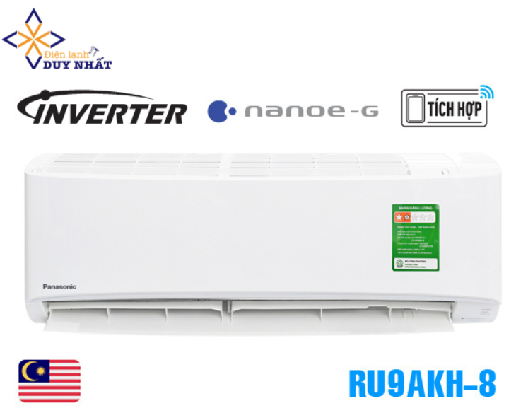 Máy lạnh Panasonic Inverter Wifi 1.0 HP CU/CS-RU9AKH-8