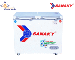 Tủ đông Sanaky Inverter VH-2599W4KD cánh kính cường lực màu xanh ngọc