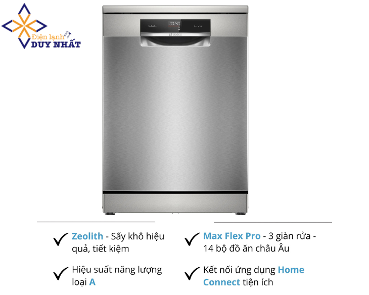 Máy Rửa Bát Độc Lập Bosch SMS8TCI01E Serie 8