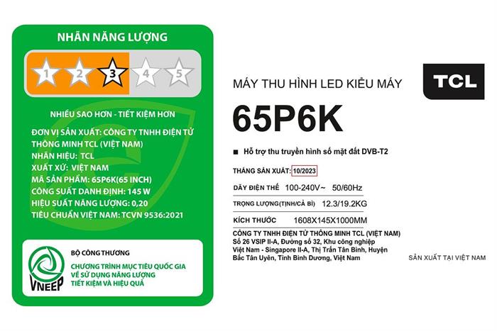 Google Tivi TCL 4K 65 inch 65P6K - Ảnh 3