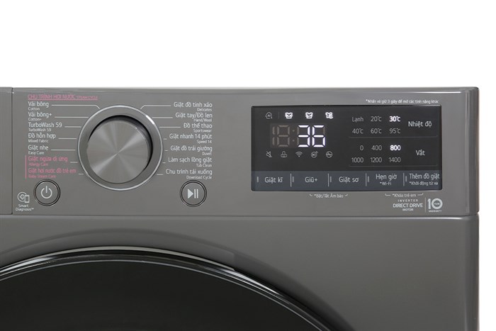 Máy giặt LG AI DD Inverter 10kg FV1410S4M1 - Ảnh 7