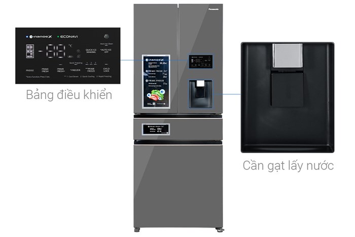 Tủ lạnh Panasonic Inverter 540 lít Multi Door PRIME+ NR-YW590YMMV - Ảnh 9