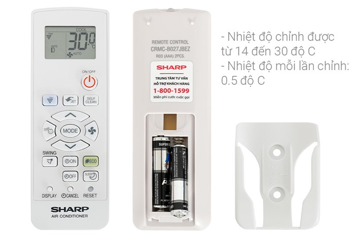 Máy lạnh treo tường Sharp Inverter 1.5 HP AH-XP13BSW - Ảnh 8