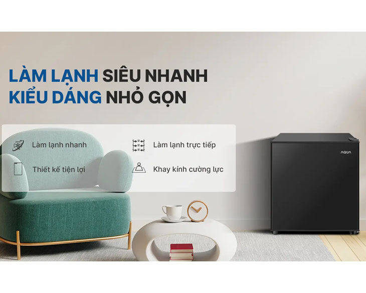 Tủ lạnh Aqua 50 lít AQR-D60FA (BS) - Ảnh 5