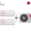 Combo Multi LG 2.0HP V18OFM + V09IFM + V09IFM