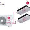 Combo Multi LG Inverter 2.5HP Z3UQ24GFD0AMNQ09GTUA0+AMNQ18GTTA0