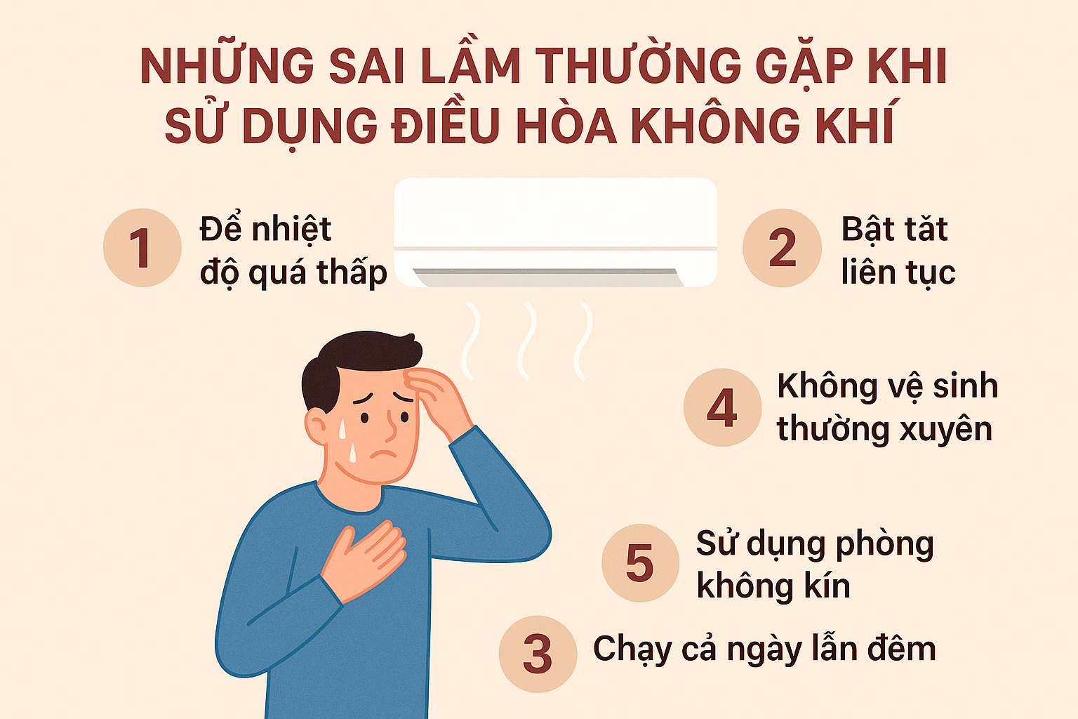 5 sai lầm nhiều người mắc khi dùng máy lạnh