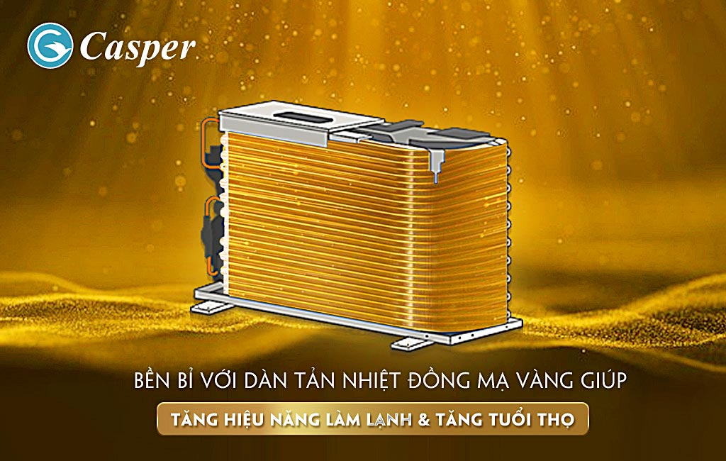 Máy lạnh Casper vận hành bền bỉ với dàn tản nhiệt đồng