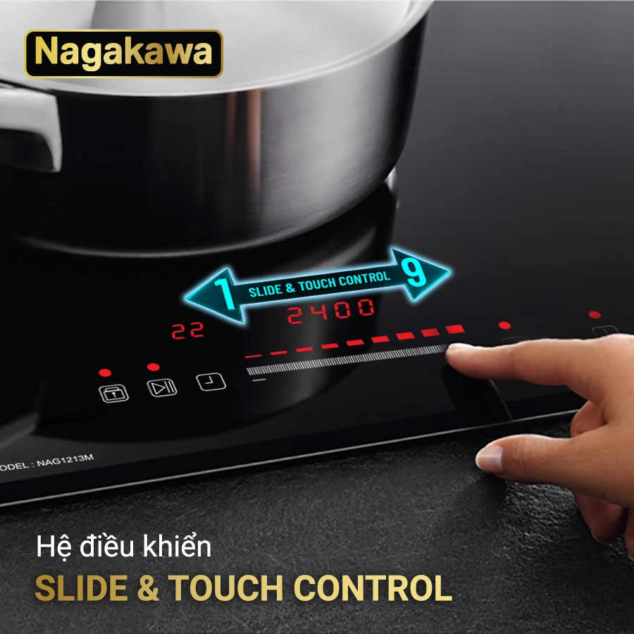 Bếp từ đôi Nagakawa NAG1213M Công suất 4400W - Ảnh 2