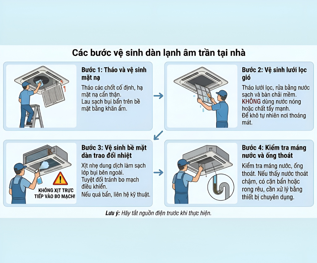 vệ sinh máy lạnh âm trần