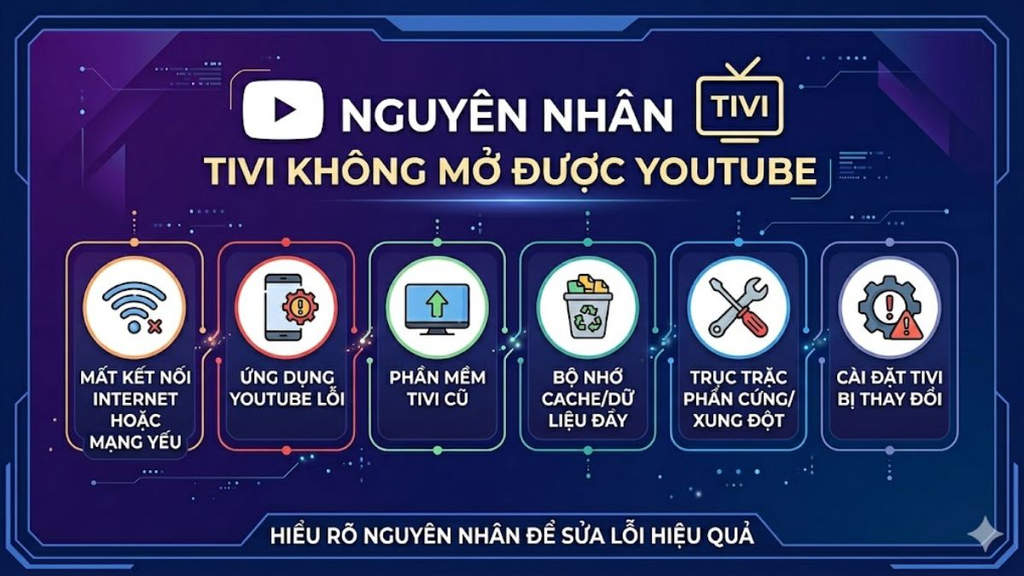 171. Tivi không mở được YouTube phải làm sao? Cách khắc phục nhanh