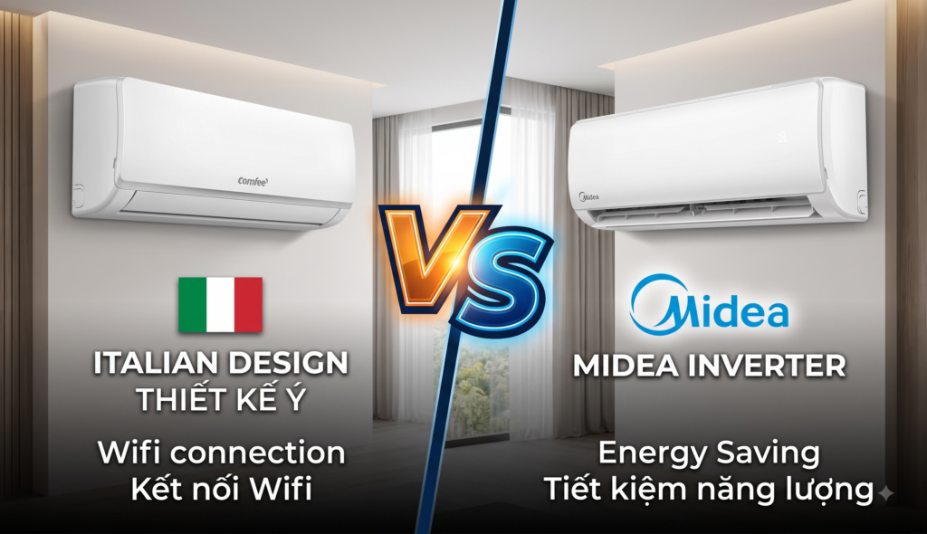 So sánh điều hòa Comfee và Midea