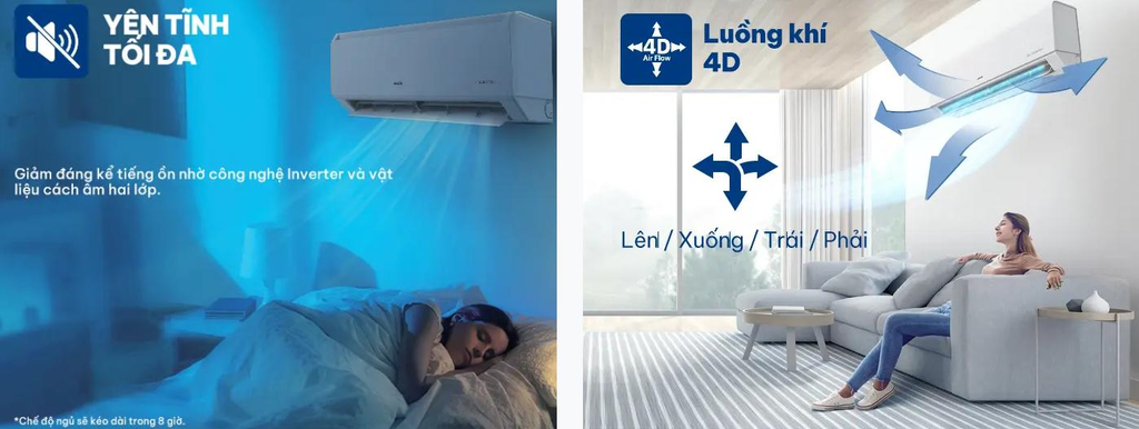 Nên mua máy lạnh treo tường AUX hay Aqua