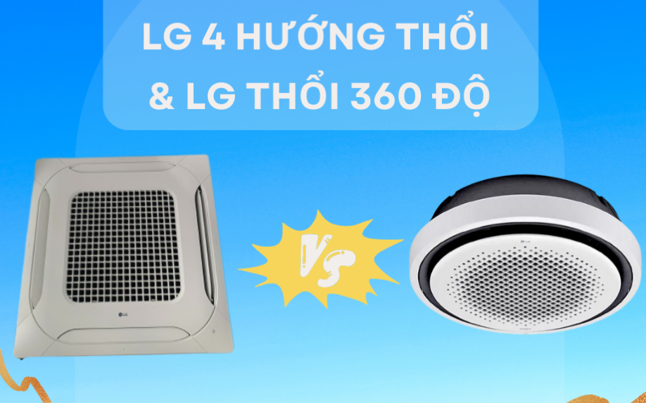máy lạnh âm trần LG 4 hướng thổi hay tròn 360
