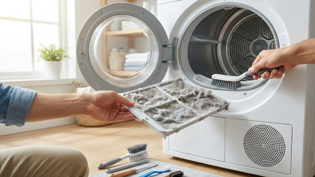 Khi nào nên vệ sinh máy sấy quần áo