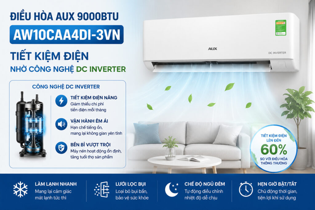 máy lạnh treo tường AUX đáng mua