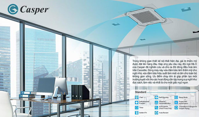 Máy lạnh âm trần Casper phù hợp với văn phòng không