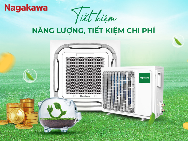 Máy lạnh âm trần Nagakawa Inverter và thường