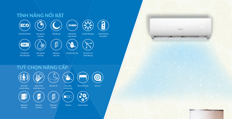 Máy lạnh treo tường Reetech hay Aqua