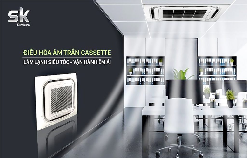 Máy lạnh âm trần Sumikura phù hợp với văn phòng không